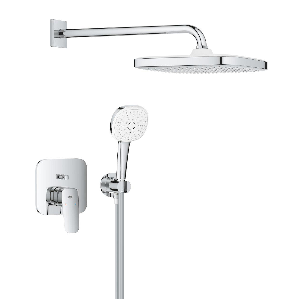 GROHE Душ комплект за вграждане с квадратна душ пита 25/25см