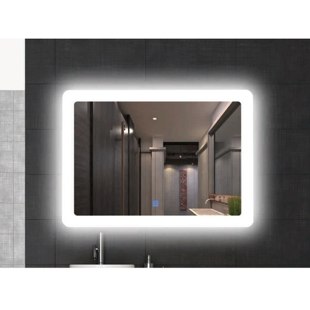 Огледало за баня с вградено LED осветление, размер: 60x80см, нагревател, TOUCH SCREEN