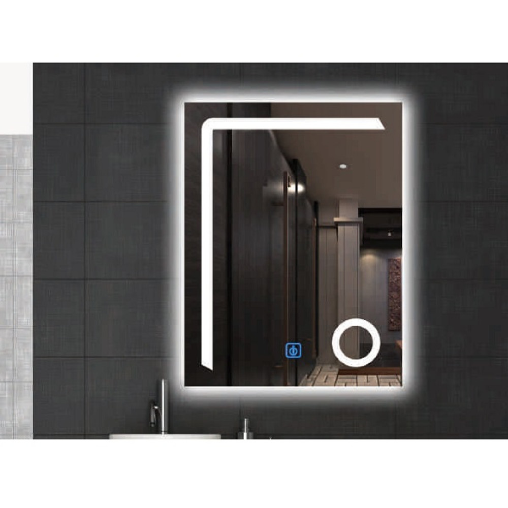 Огледало за баня с вградено LED осветление, размер: 60x80см, нагревател, TOUCH SCREEN