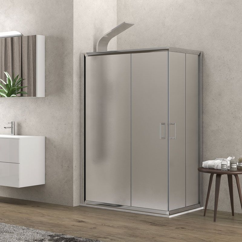 Karag кабина 80x120x180см, МАТ стъкло 5,5мм, профил хромиран