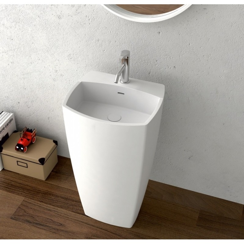 Умивалник от материал iStone Solid Surface, Размер: 50x42x90см, без сифон