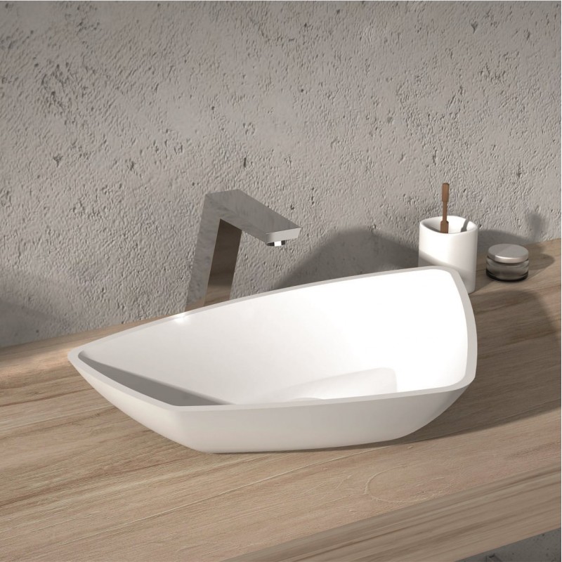 Умивалник от материал iStone Solid Surface, нестандартна форма, без сифон