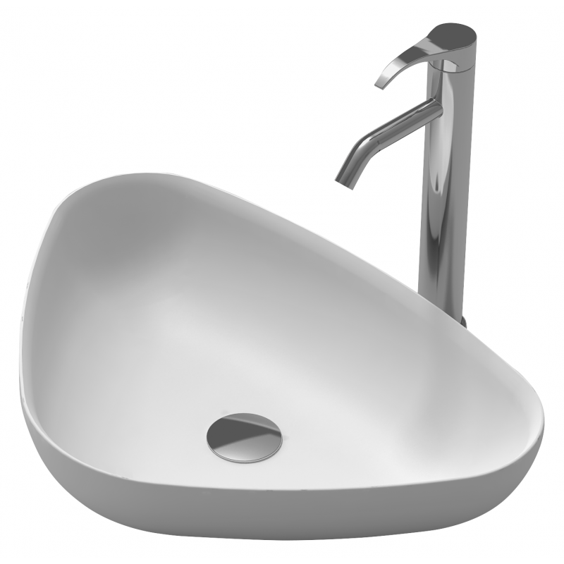 Умивалник от материал iStone Solid Surface, размер 60x42см, без сифон