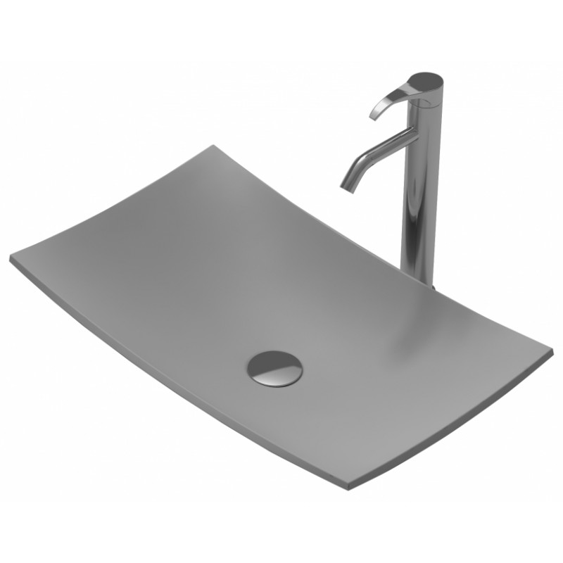 Умивалник от материал iStone Solid Surface, размер 64x38см, без сифон
