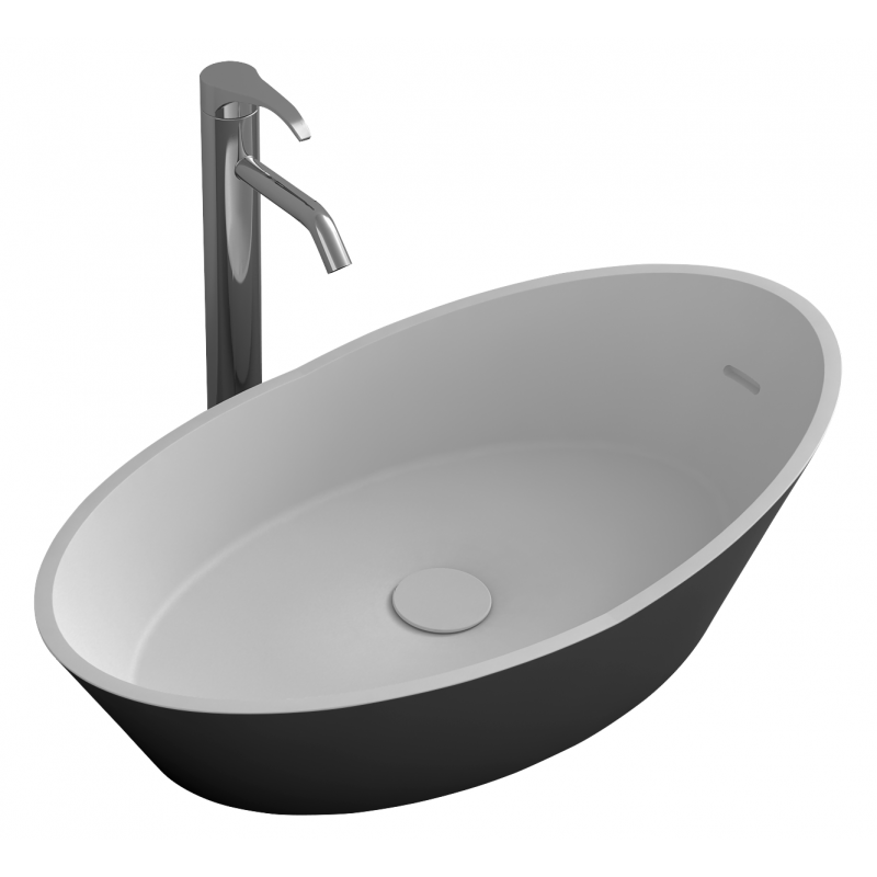 Умивалник от материал iStone Solid Surface, размер 68x38см, без сифон