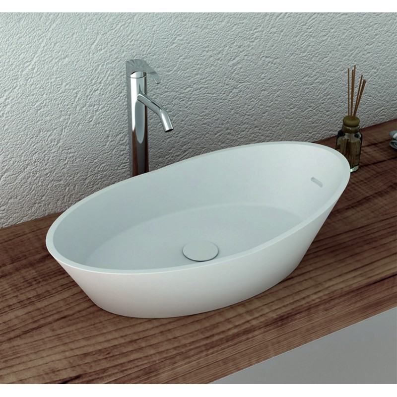 Умивалник от материал iStone Solid Surface, размер 68x38см, без сифон