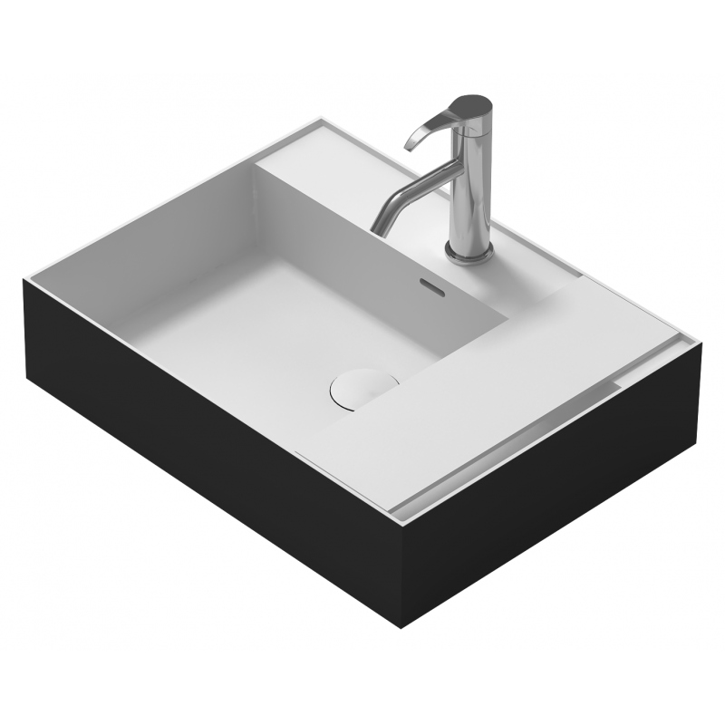 Умивалник от материал iStone Solid Surface, размер 60x46x16см, без сифон