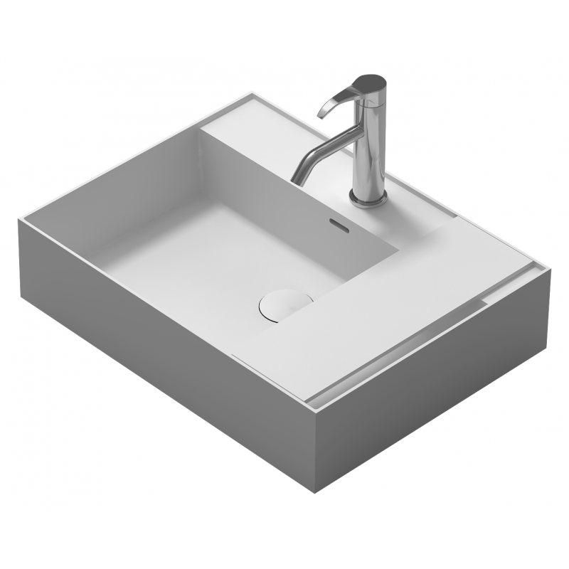Умивалник от материал iStone Solid Surface, размер 60x46x16см, без сифон