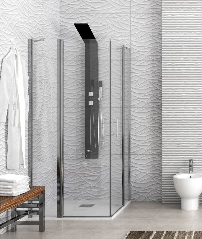 Karag кабина 90x90x190см, прозрачно стъкло 6мм, профил хром