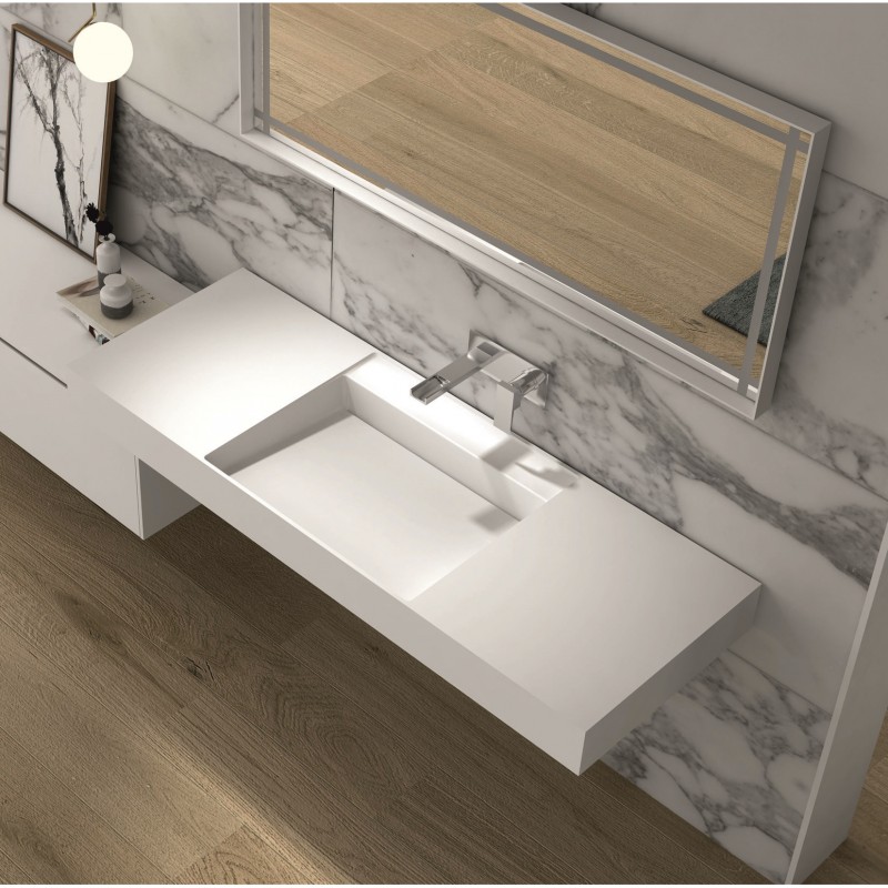 Умивалник от материал iStone Solid Surface, размер 180x55x14.5см, без сифон
