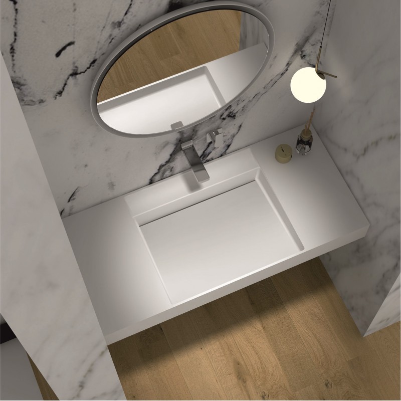 Умивалник от материал iStone Solid Surface, размер 120x55x14.5см, без сифон