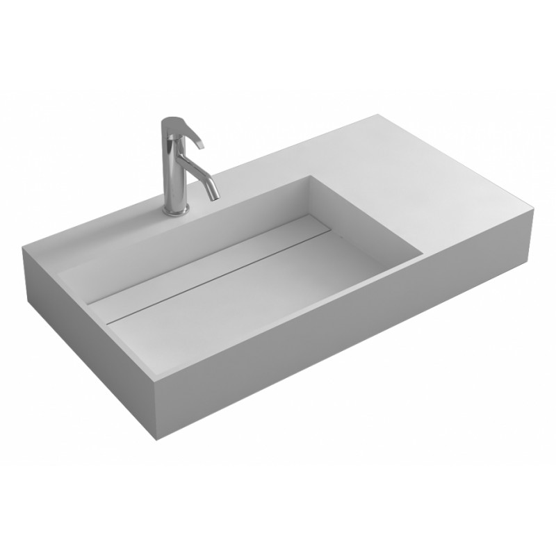 Умивалник от материал iStone Solid Surface, размер 90x48x13см, без сифон