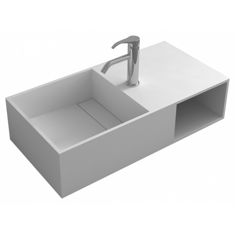 Умивалник от материал iStone Solid Surface, размер 80x40x20см, без сифон