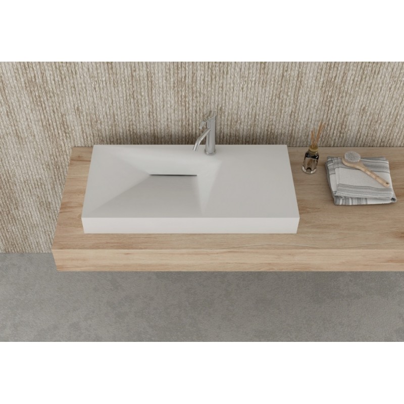 Умивалник от материал iStone Solid Surface, размер 90x46x12см, без сифон