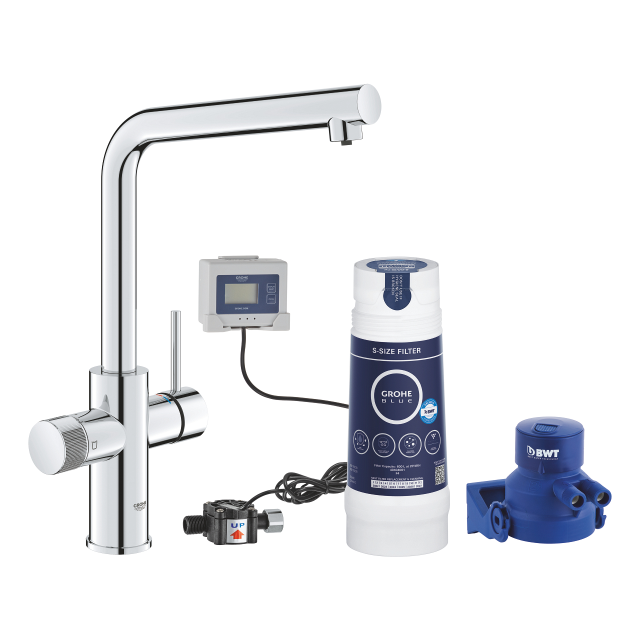 GROHE Blue Pure Minta Starter kit with S-Size filter Кухненски смесител с филтър, комплект