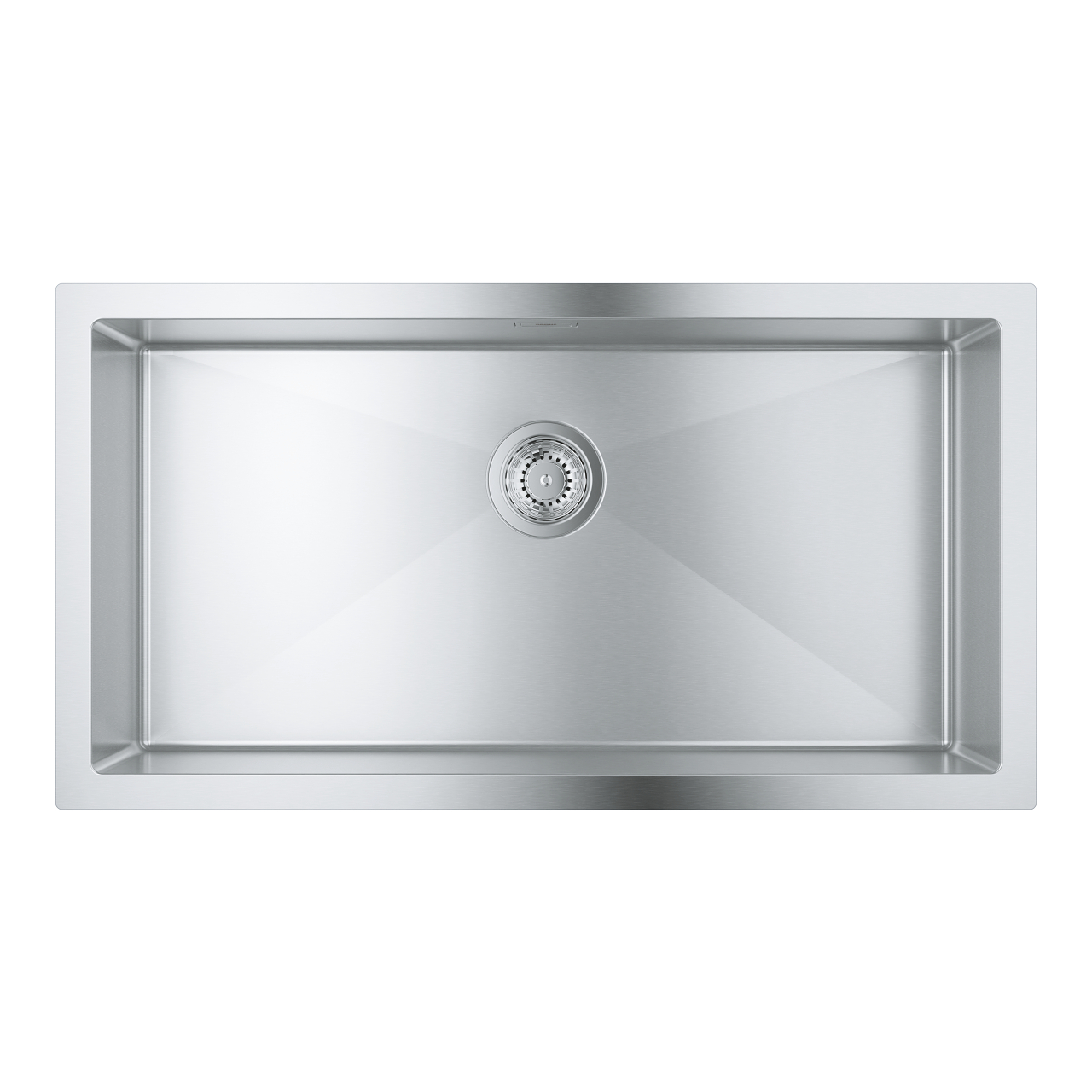 Кухненска мивка GROHE К700 от неръждаема стомана с 1 купа Монтаж върху плот GROHE Whisper Размер: 86