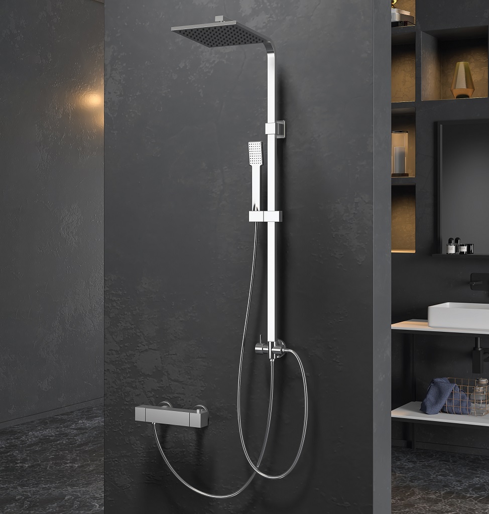 KARAG VIKY C6030 Душ система, ръчен душ, хром, ТЕРМОСМЕСИТЕЛ