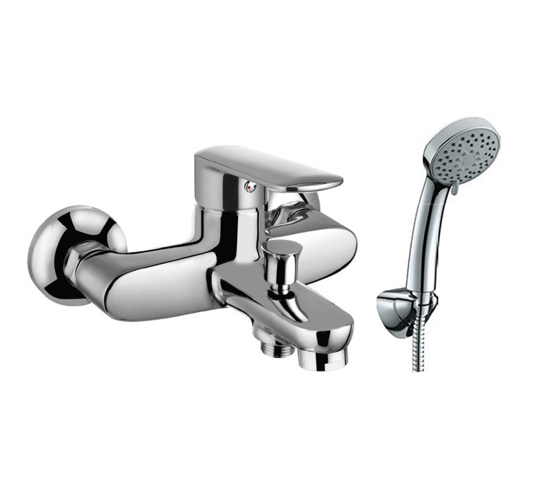 KARAG PEARL VQ23283C Месингов смесител за вана и душ с шлаух и подвижна душ слушалка
