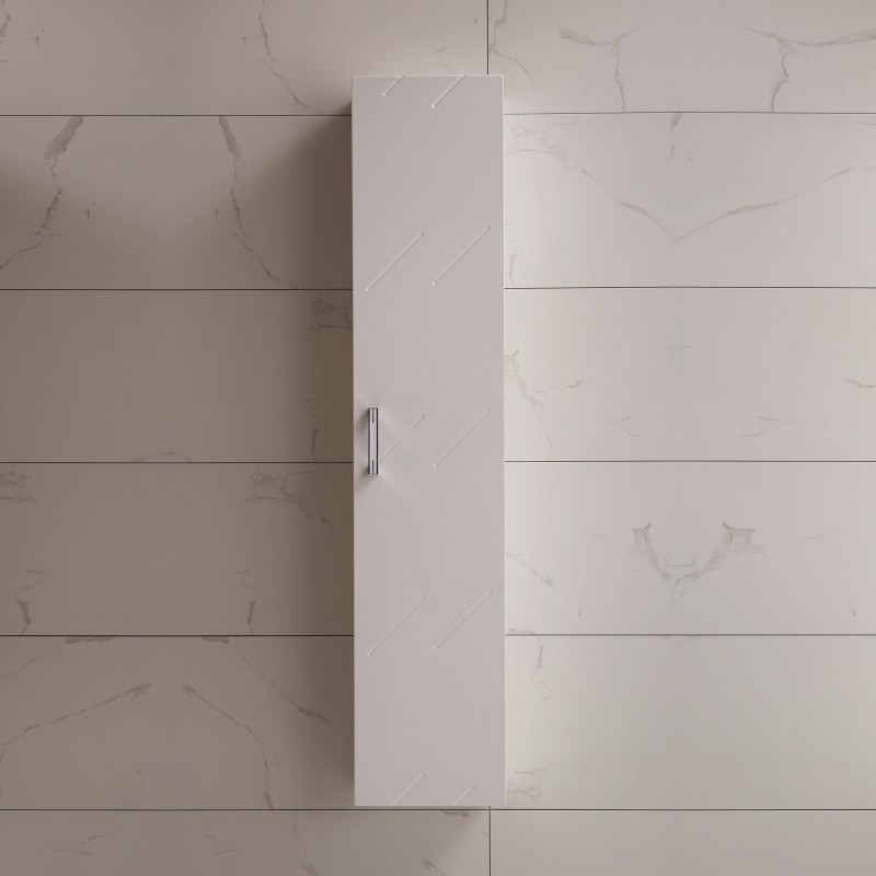 PVC  колона за баня, 25*18*120см, Моделът е с панти със soft - close механизъм 