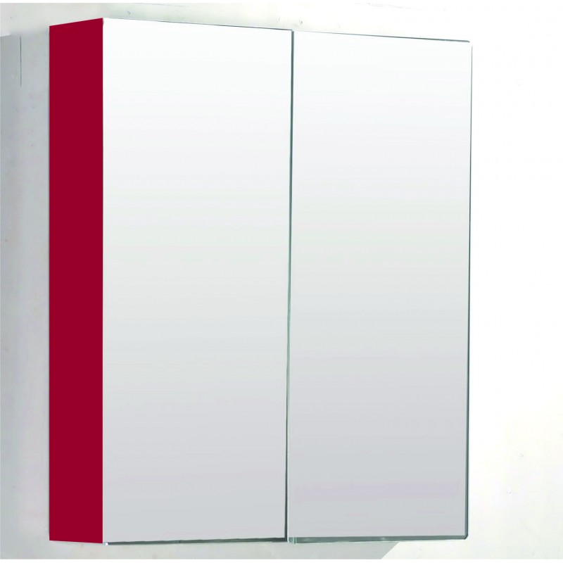 Горен огледален PVC шкаф , 60*13.5*70 см, Панти Soft close
