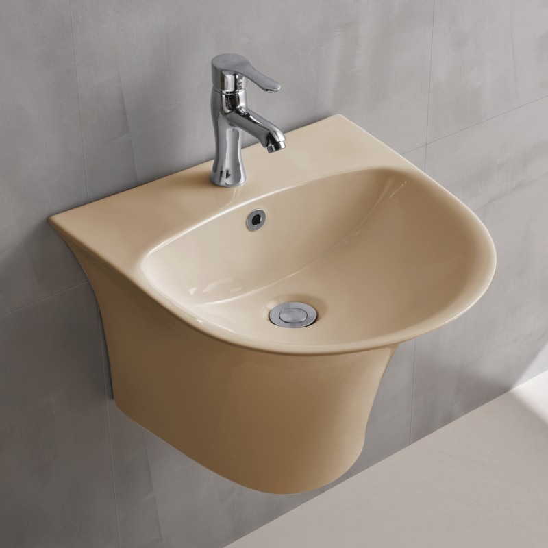 Порцеланов умивалник  с полуконзола ICC 4746BEIGE, размер 48*46*37